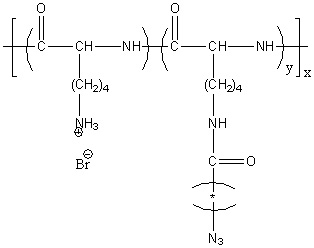 Poly(L-lysine hydrobromide) Graft Azide (PLL HBr250-g-AZ20), MW 62,000