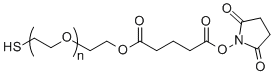 SH-PEG-SG, Thiol-PEG-Succinimidyl Glutarate Ester, MW 3,400