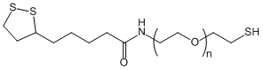 SH-PEG-LA, Thiol-PEG-Lipoic Acid, MW 2,000