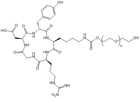 c(RGDyK)-PEG-SH, c(RGDyk)-PEG-Thiol, MW 3,400