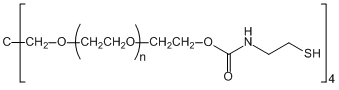 4-Arm PEG-CONH-CH2CH2SH, MW 20,000