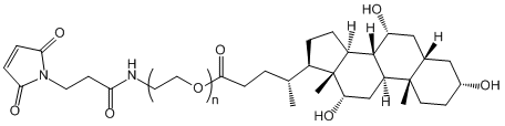 MAL-PEG-CLA, Maleimide-PEG-Cholic Acid, MW 3,400