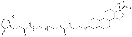 MAL-PEG-Progestrone, Maleimide-PEG-Progestrone, MW 5,000