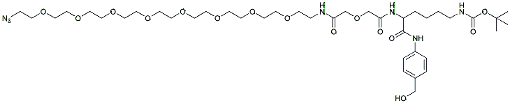 N-(Azide-PEG8)-N’-Boc-Lys(4-aminophenyl)methanol