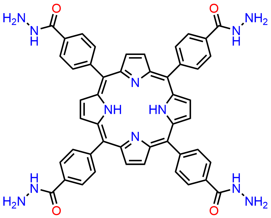 Benzoic acid, 4,4′,4”,4”’-(21H,23H-porphine-5,10,15,20-tetrayl)tetrakis-, tetrahydrazide