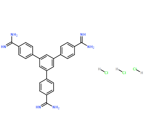5′-(4-carbamimidoylphenyl)-[1,1′:3′,1”-terphenyl]-4,4”-bis(carboximidamide) trihydrochloride