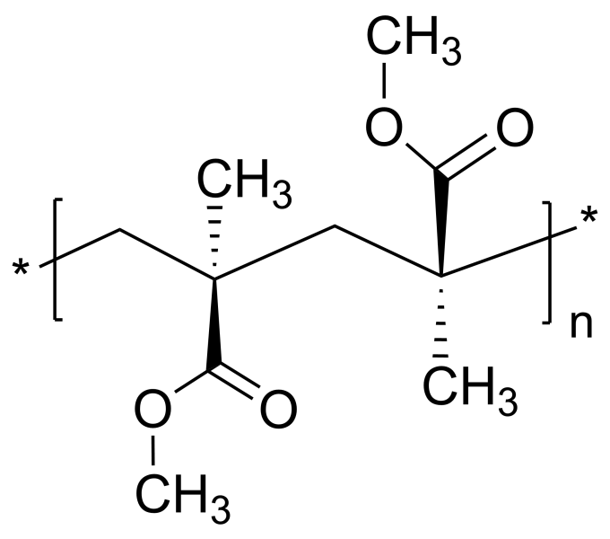 Poly(methyl methacrylate), syndiotactic (></noscript>79%), Mn 1,100-2,120,000