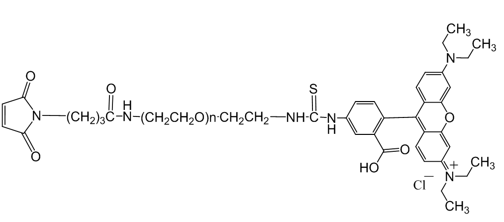 Rhodamine-PEG-Maleimide, RB-PEG-MAL, MW 20,000