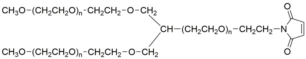 Y-Shaped-PEG-MAL, Y-shape poly(ethylene glycol) maleimide, MW 2,000