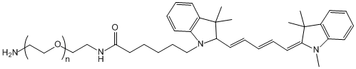 Cy5-PEG-NH2, Cy5-PEG-Amine, MW 2,000