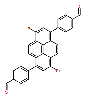 4,4′-(3,8-dibromopyrene-1,6-diyl)dibenzaldehyde | CAS 2375652-83-6