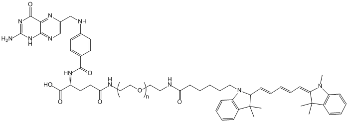 Cy5-PEG-Folic Acid, Cy5-PEG-Folate, MW 5,000