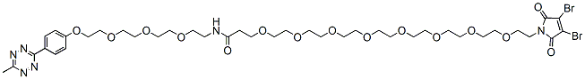 Methyltetrazine-PEG4-Amido-PEG8-Mal-3,4-Dibromo