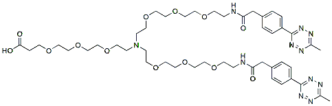 N-(acid-PEG3)-N-bis(PEG3-Methyltetrazine)