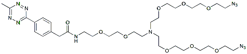 N-(Methyltetrazine-PEG2)-N-bis(PEG3-azide)