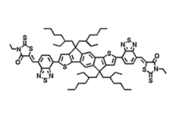 (5Z)-3-Ethyl-2-sulfanylidene-5-[[4-[9,9,18,18-tetrakis(2-ethylhexyl)-15-[7-[(E)-(3-ethyl-4-oxo-2-sulfanylidene-1,3-thiazolidin-5-ylidene)methyl]-2,1,3-benzothiadiazol-4-yl]-5,14-dithiapentacyclo[10.6.0.03,10.04,8.013,17]octadeca-1(12),2,4(8),6,10,13(17),15-heptaen-6-yl]-2,1,3-benzothiadiazol-7-yl]methylidene]-1,3-thiazolidin-4-one | CAS 2102510-60-9