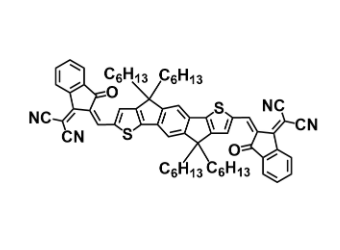 IDIC or 2,2′-[(4,4,9,9-tetrahexyl-4,9-dihydro-s-indaceno[1,2-b:5,6-b’]dithiophene-2,7-diyl)bis[methylidyne(3-oxo-1H-indene-2,1(3H)-diylidene)]]bis-Propanedinitrile | CAS 1883441-92-6