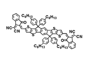 2,2′-[[6,6,12,12-tetrakis(4-hexylphenyl)-s-indacenodithieno[3,2-b]thiophene]methylidyne(3-oxo-1H-indene-2,1(3H)-diylidene)]]bis(propanedinitrile) | CAS 1664293-06-4