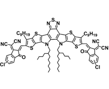 2,2′-((2Z,2’Z)-((12,13-bis(2-butyloctyl)-3,9-dinonyl-12,13-dihydro-[1,2,5]thiadiazolo[3,4-e]thieno[2”,3”:4′,5′]thieno[2′,3′:4,5]pyrrolo[3,2-g]thieno[2′,3′:4,5]thieno[3,2-b]indole-2,10-diyl)bis(methaneylylidene))bis(3-oxo-2,3-dihydro-1H-indene-2,1-diylidene))dimalononitrile