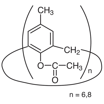 4-Methyl-1-acetoxycalixarene [mixture of [6] and [8]] (contains 5-10% Acetone) | CAS 112247-07-1