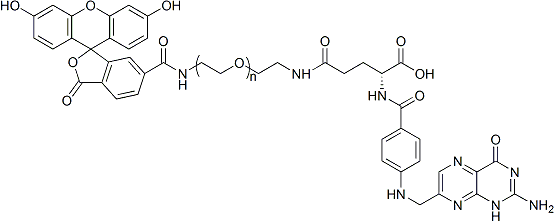 FITC-PEG-FA, Fluorescein-PEG-Folic Acid, MW 20,000