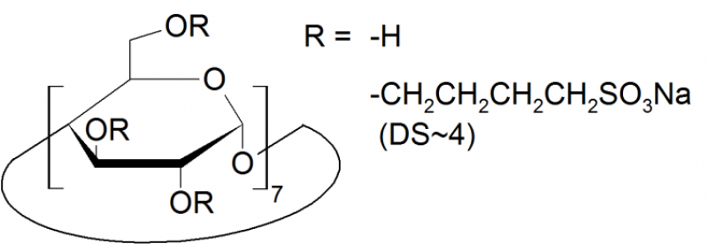 Sulfobutylated beta-cyclodextrin sodium salt (DS~4) | CAS 182410-00-0