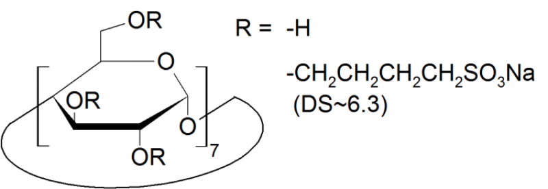 Sulfobutylated beta-cyclodextrin sodium salt (DS~6) | CAS 182410-00-0