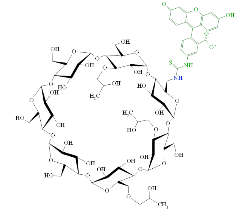 6-deoxy-6-[(5/6)-fluoresceinylthioureido]-HPBCD
