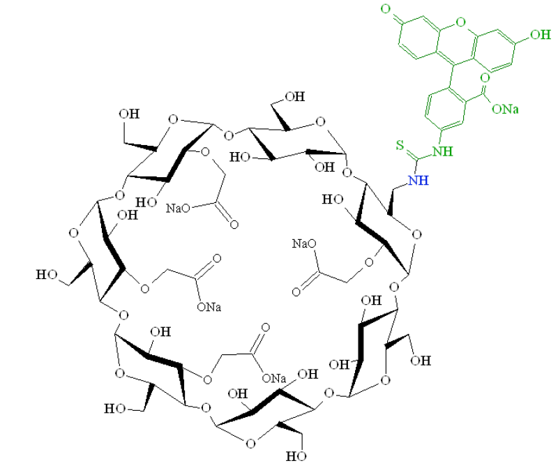 6-deoxy-6-[(5/6)-fluoresceinylthioureido]-CMBCD sodium salt