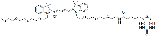 N-(m-PEG4)-N’-(biotin-PEG3)-Cy5 | CAS 2107273-68-5