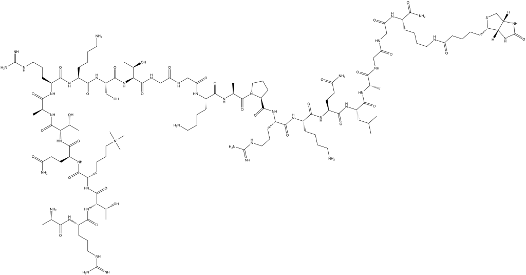 (Lys(Me)₃⁴)-Histone H3 (1-21)-Gly-Gly-Lys(biotinyl) amide | CAS 2022956-71-2