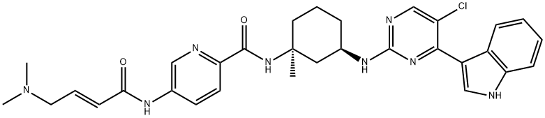 N-[(1S,3R)-3-[[5-Chloro-4-(1H-indol-3-yl)-2-pyrimidinyl]amino]-1-methylcyclohexyl]-5-[[(2E)-4-(dimethylamino)-1-oxo-2-buten-1-yl]amino]-2-pyridinecarboxamide | CAS 1816989-16-8