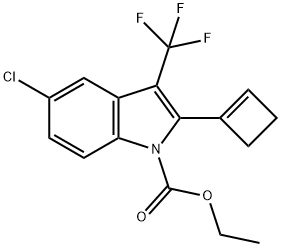 2-Cyclobutenyl-3-trifluoromethyl-5-chloro-1H-indole-1-carboxylic Acid Ethyl Ester | CAS 2177283-35-9