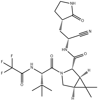 (1R,2S,5S)-N-((R)-1-Cyano-2-((S)-2-oxopyrrolidin-3-yl)ethyl)-3-((S)-3,3-dimethyl-2-(2,2,2-trifluoroacetamido)butanoyl)-6,6-dimethyl-3-azabicyclo[3.1.0]hexane-2-carboxamide | CAS 2755812-41-8