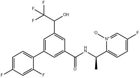 2′,4′-Difluoro-N-[(1R)-1-(5-fluoro-1-oxido-2-pyridinyl)ethyl]-5-(2,2,2-trifluoro-1-hydroxyethyl)[1,1′-biphenyl]-3-carboxamide | CAS 1150250-16-0