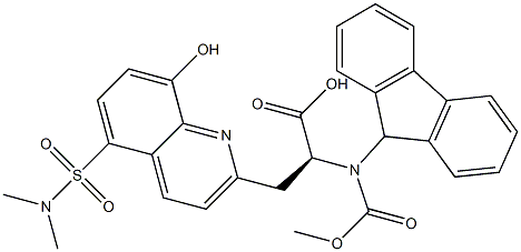 (αS)-5-[(Dimethylamino)sulfonyl]-α-[[(9H-fluoren-9-ylmethoxy)carbonyl]amino]-8-hydroxy-2-quinolinepropanoic Acid | CAS 607708-62-3