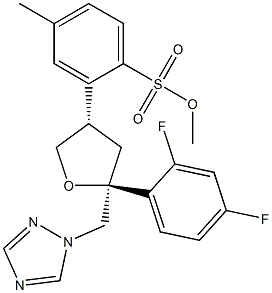 2,5-Anhydro-1,3,4-trideoxy-2-C-(2,4-difluorophenyl)-4-[[[(4-methylphenyl)sulfonyl]oxy]methyl]-1-(1H-1,2,4-triazol-1-yl)-D-erythro-pentitol | CAS 166583-12-6