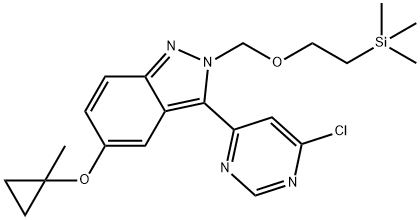 3-(6-Chloropyrimidin-4-yl)-5-(1-methylcyclopropoxy)-2-((2-(trimethylsilyl)ethoxy)methyl)-2H-indazole | CAS 1627093-41-7