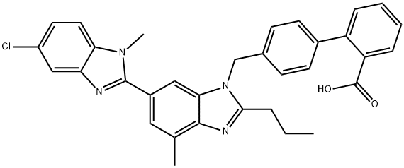 4′-[(5-chloro-1,4′-dimethyl-2′-propyl[2,6′-bi-1H-benzimidazol]-1′-yl)methyl]-[1,1′-Biphenyl]-2-carboxylic acid | CAS 885045-90-9