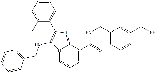 N-[[3-(aminomethyl)phenyl]methyl]-2-(2-methylphenyl)-3-[(phenylmethyl)amino]imidazo[1,2-a]pyridine-8-carboxamide | CAS 439833-03-1