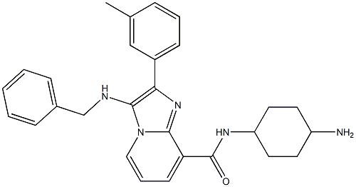 N-(4-aminocyclohexyl)-2-(3-methylphenyl)-3-[(phenylmethyl)amino]imidazo[1,2-a]pyridine-8-carboxamide | CAS 439821-49-5