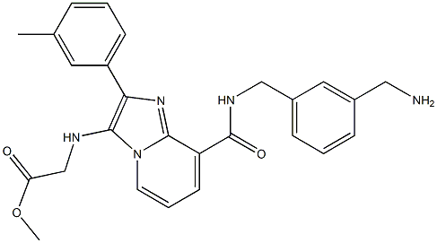 N-[8-[[[[3-(aminomethyl)phenyl]methyl]amino]carbonyl]-2-(3-methylphenyl)imidazo[1,2-a]pyridin-3-yl]glycine Methyl Ester | CAS 439833-74-6