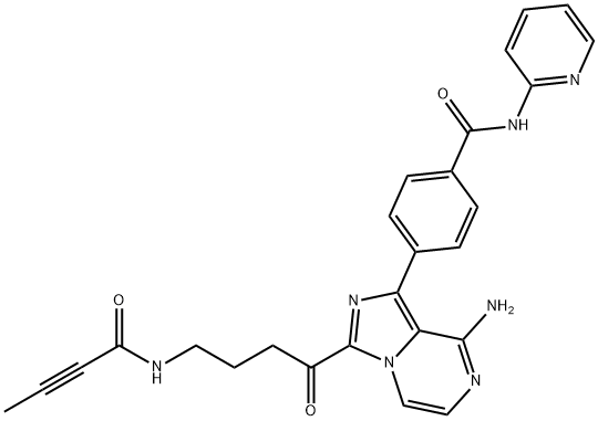 4-[8-Amino-3-[1-oxo-4-[(1-oxo-2-butyn-1-yl)amino]butyl]imidazo[1,5-a]pyrazin-1-yl]-N-2-pyridinyl-benzamide | CAS 2230757-47-6