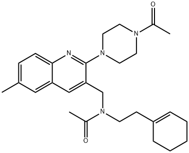 N-[[2-(4-Acetyl-1-Piperazinyl)-6-Methyl-3-Quinolinyl]Methyl]-N-[2-(1-Cyclohexen-1-yl)Ethyl]-Acetamide | CAS 1070677-90-5