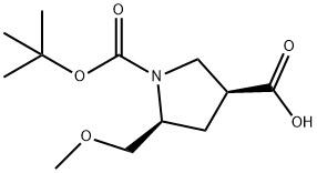 (3S,5S)-1-Boc-5-(methoxymethyl)pyrrolidine-3-carboxylic Acid | CAS 503026-91-3