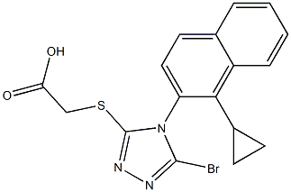 2-[[5-Bromo-4-(1-cyclopropyl-2-naphthalenyl)-4H-1,2,4-triazol-3-yl]thio]-acetic Acid | CAS 1533519-94-6