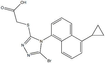 2-[[5-Bromo-4-(5-cyclopropyl-1-naphthalenyl)-4H-1,2,4-triazol-3-yl]thio]-acetic Acid | CAS 1533519-97-9