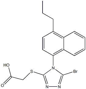 2-[[5-Bromo-4-(4-propyl-1-naphthalenyl)-4H-1,2,4-triazol-3-yl]thio]-acetic Acid | CAS 1533519-96-8