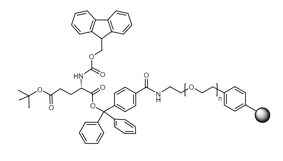 Fmoc-Glu(t-Bu) Low Crosslinked Polystyrene-PEG R TRT Resin, 90 µm, Capacity 0.1-0.22 mmol/g