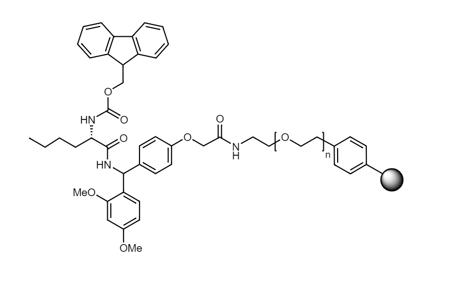Fmoc-Nle Low Crosslinked Polystyrene-PEG S RAM Resin, 90 µm, Capacity 0.16-0.26 mmol/g